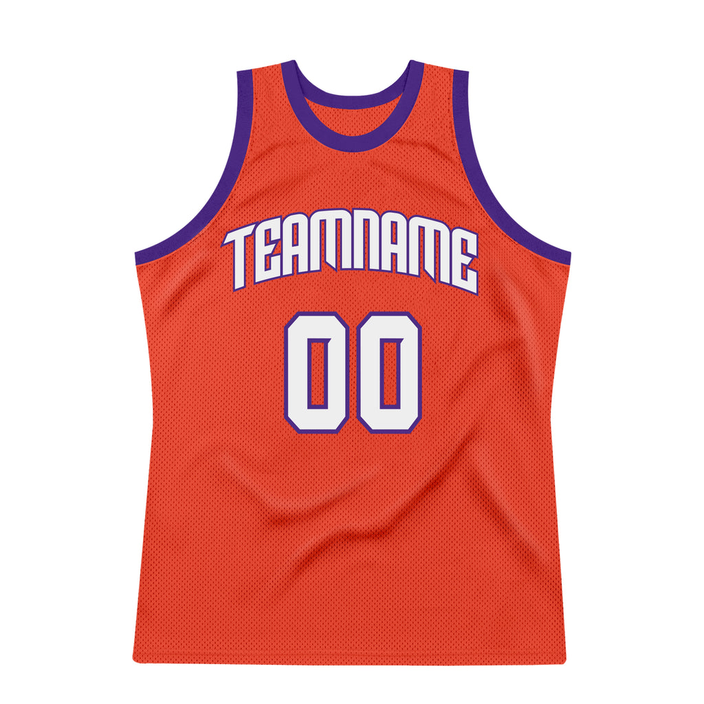 FIITG Custom Basketball Jersey Orange Black-Cream Authentic Throwback