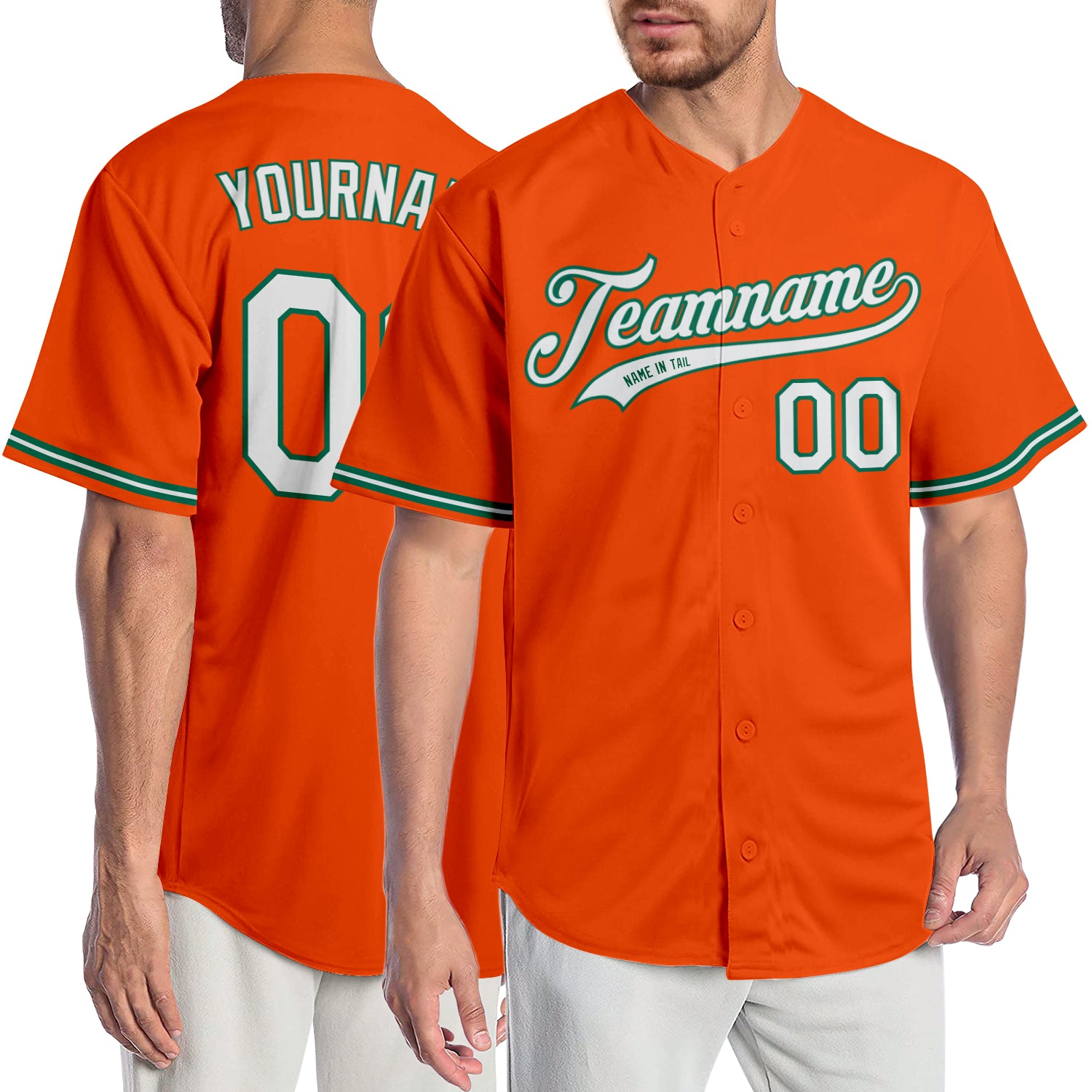 Custom Orange Neon Green Royal-White Gradient Fashion Authentic Baseball Jersey