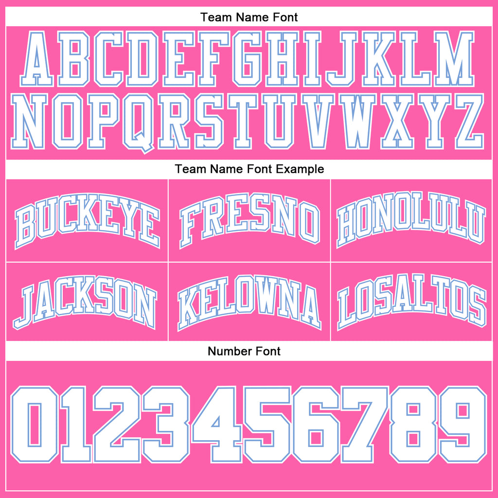 Custom Light Pink White-Light Blue Authentic Throwback Basketball Jersey  Discount