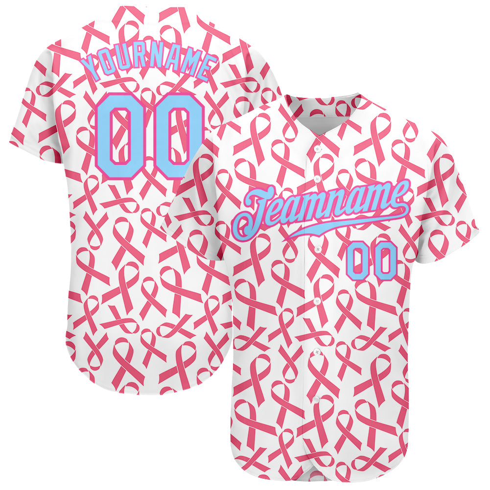 Custom Black Black-Pink 3D Pattern Design Tropical Palm Leaves Authentic Baseball Jersey Youth Size:M