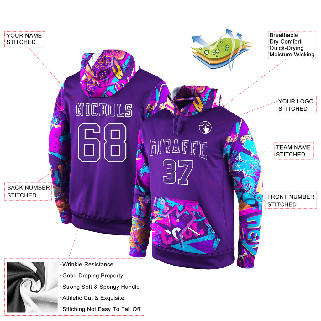 Customized Men's 3D Printed Pattern Sublimation Hoodies High