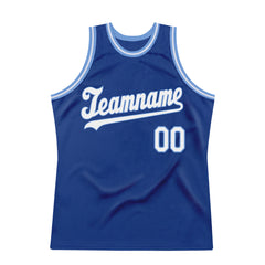 FIITG Custom Basketball Jersey Royal White-Light Blue Round Neck Rib-Knit