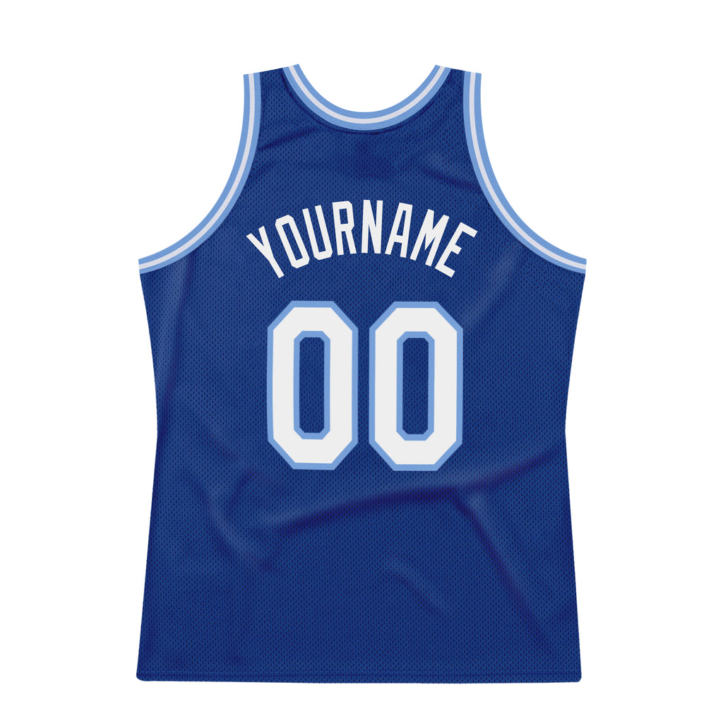 Custom Own Royal White Light Blue Basketball Stitched Jersey Free Shipping  – Fiitg