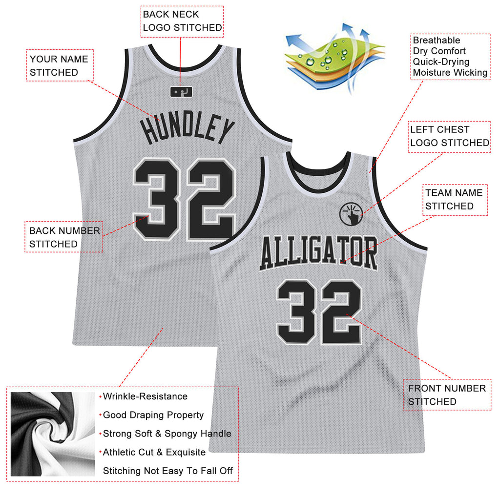 Custom Black White-Teal Authentic Fade Fashion Basketball Jersey