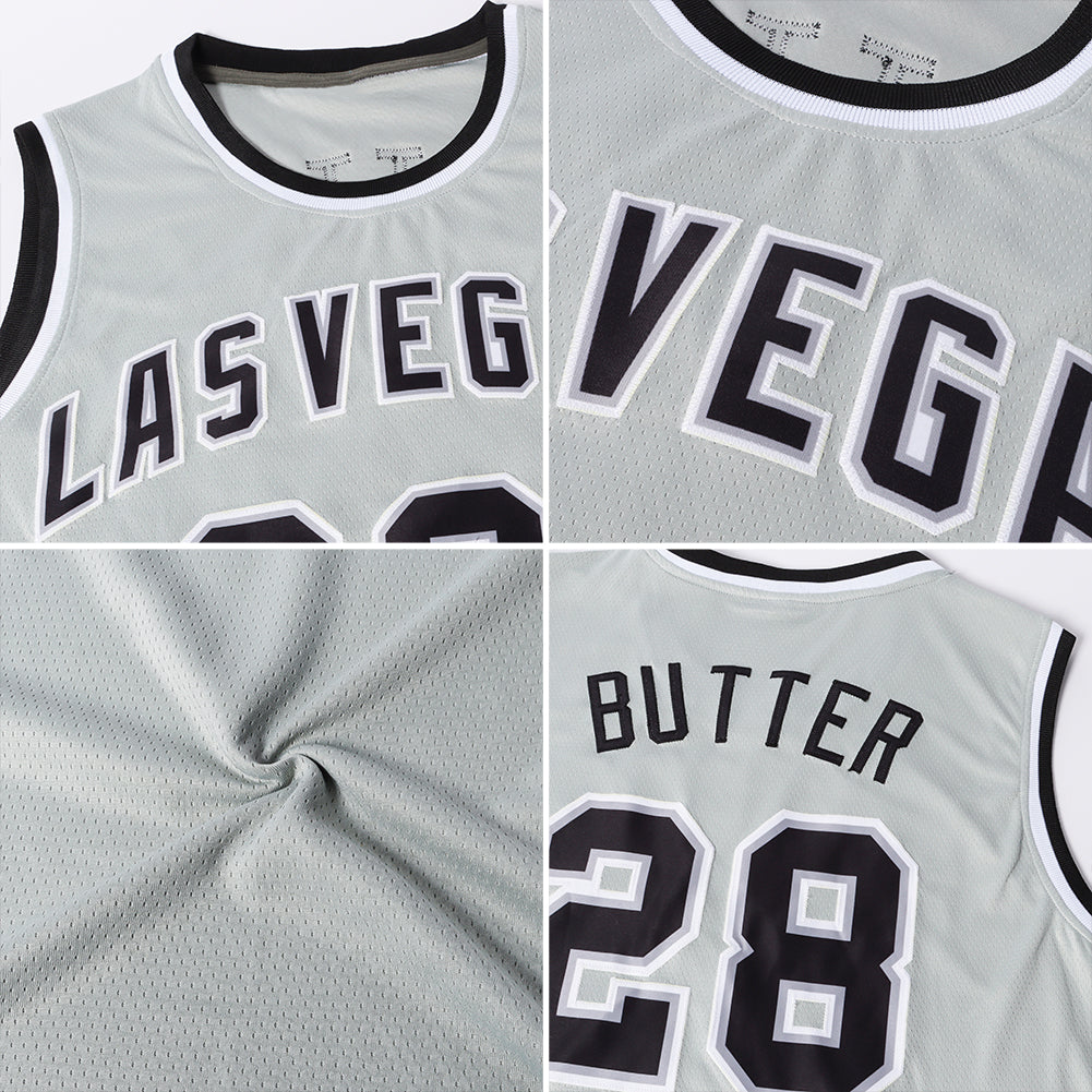 Custom Gray Black Pinstripe Black-White Authentic Basketball Shorts Fast  Shipping – FiitgCustom