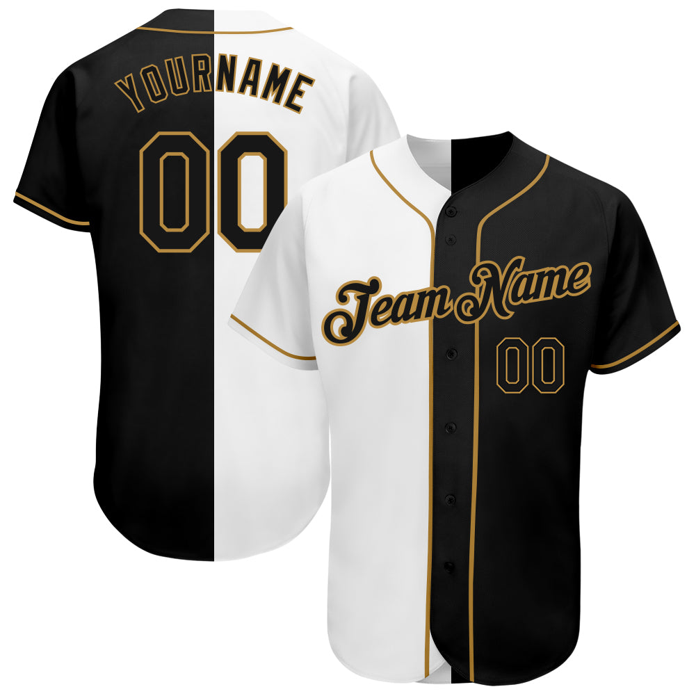 Creat Baseball Authentic Gray Black Gold Jersey – FiitgCustom