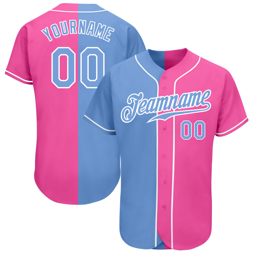 Custom Black Pink-Light Blue Sublimation Soccer Uniform Jersey Free  Shipping – Fiitg