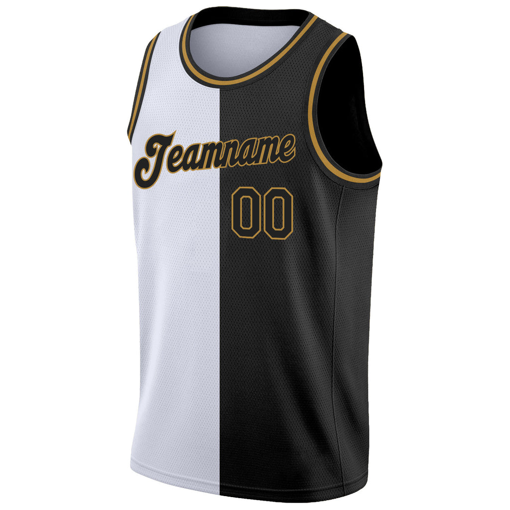 FIITG Custom Basketball Jersey Purple White-Gold Authentic Fade Fashion