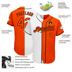 Wholesale Mens Ml-B American League Custom Split White Orange