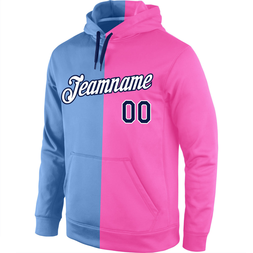 Navy blue discount and pink hoodie