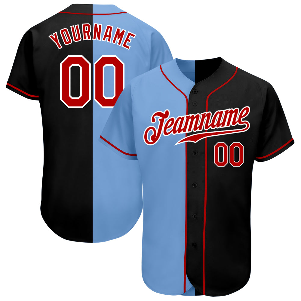 Red black and white cheap baseball jersey