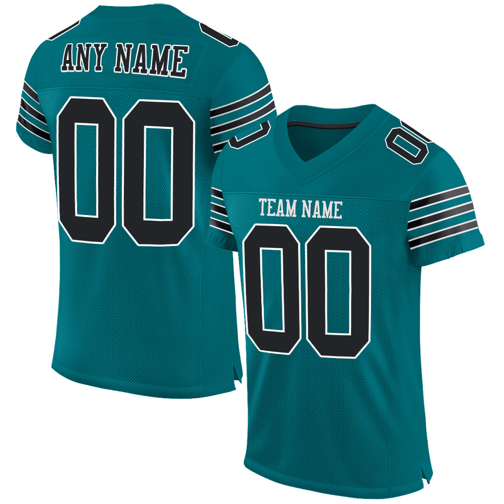 Teal0016 Football Authentic MeshCustom Own Basketball Jersey – Fiitg