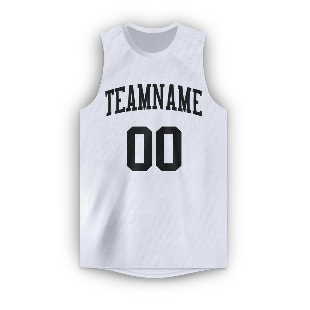 FIITG Custom Basketball Jersey Black White-Gold Authentic Fade Fashion