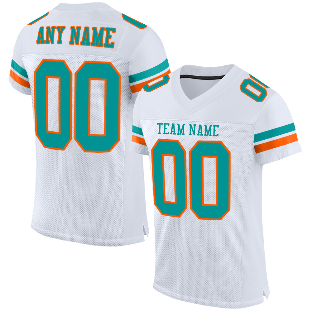 NFL Miami Dolphins Custom Name Orange Aqua Skull Baseball Jersey