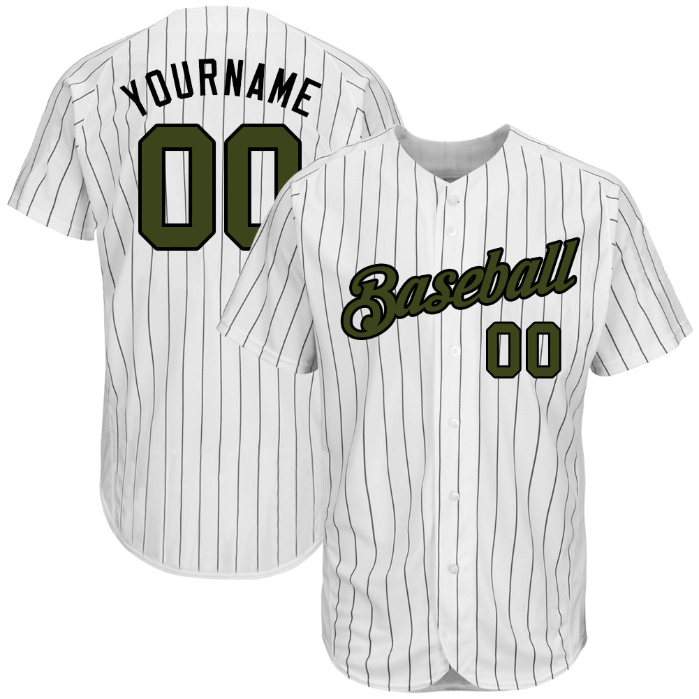 Custom Green Gray-White Authentic Baseball Jersey