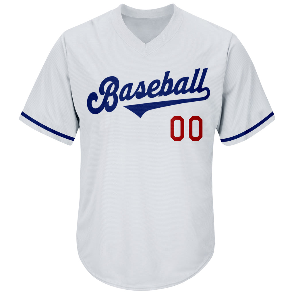 Custom Pink White-Light Blue Authentic Throwback Rib-Knit Baseball Jersey  Shirt