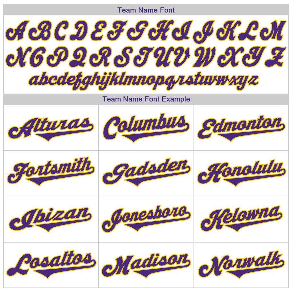 Custom Pinstripe Baseball Jersey Gray Purple Purple-Gold Authentic -  FansIdea