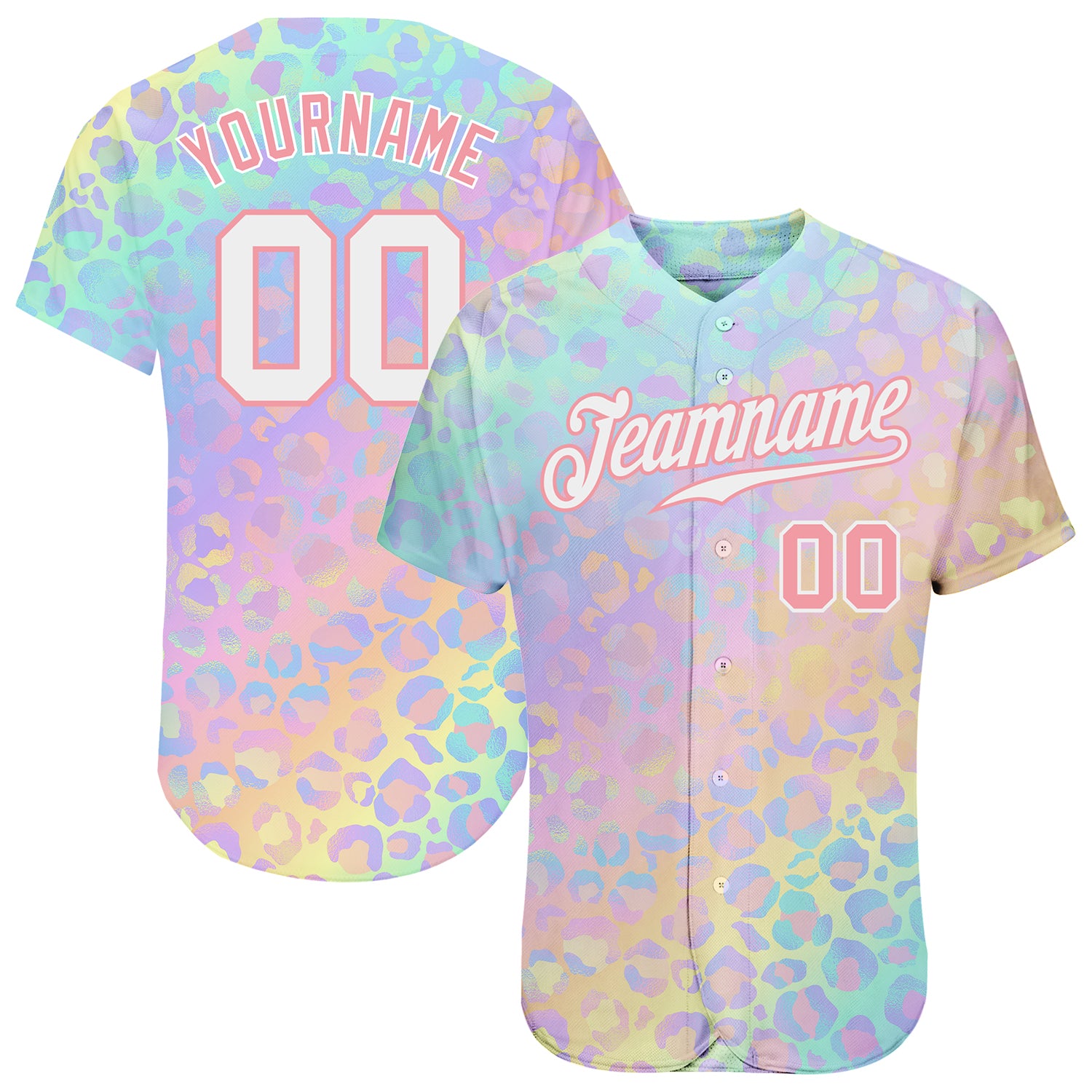  Custom Pink Leopard Pink White Baseball Jersey for Men, Personalized Leopard Baseball Jersey Print Stitched,Leopard Short-Sleeve Baseball  Jersey,Leopard Jerseys Sport for Men Adults